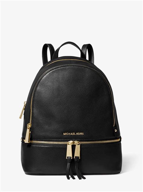 michael kors rhea large leather backpack|mk rhea medium backpack.